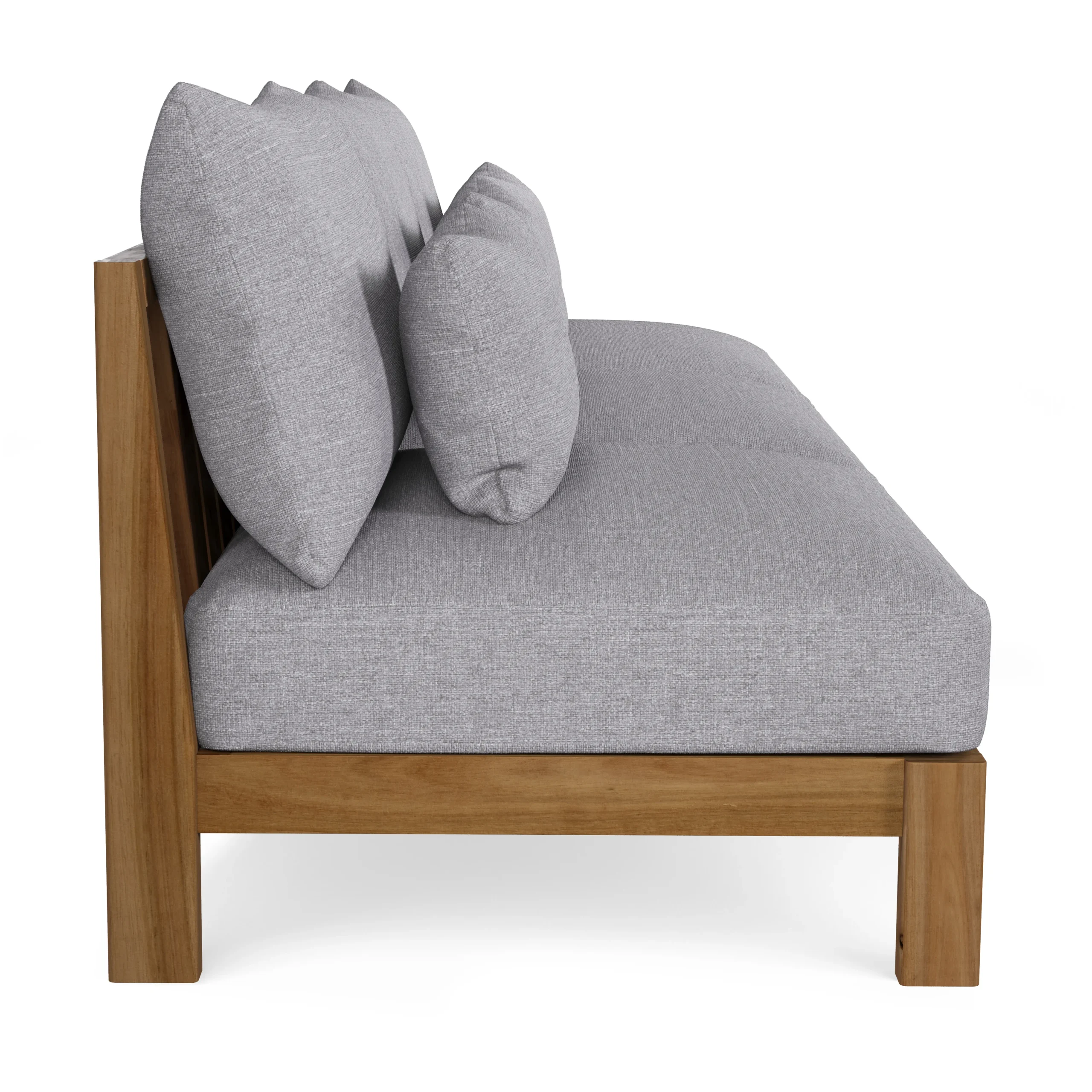 Cove 102.75_ Outdoor Armless Modular Sofa - Basket Gray - Image 3