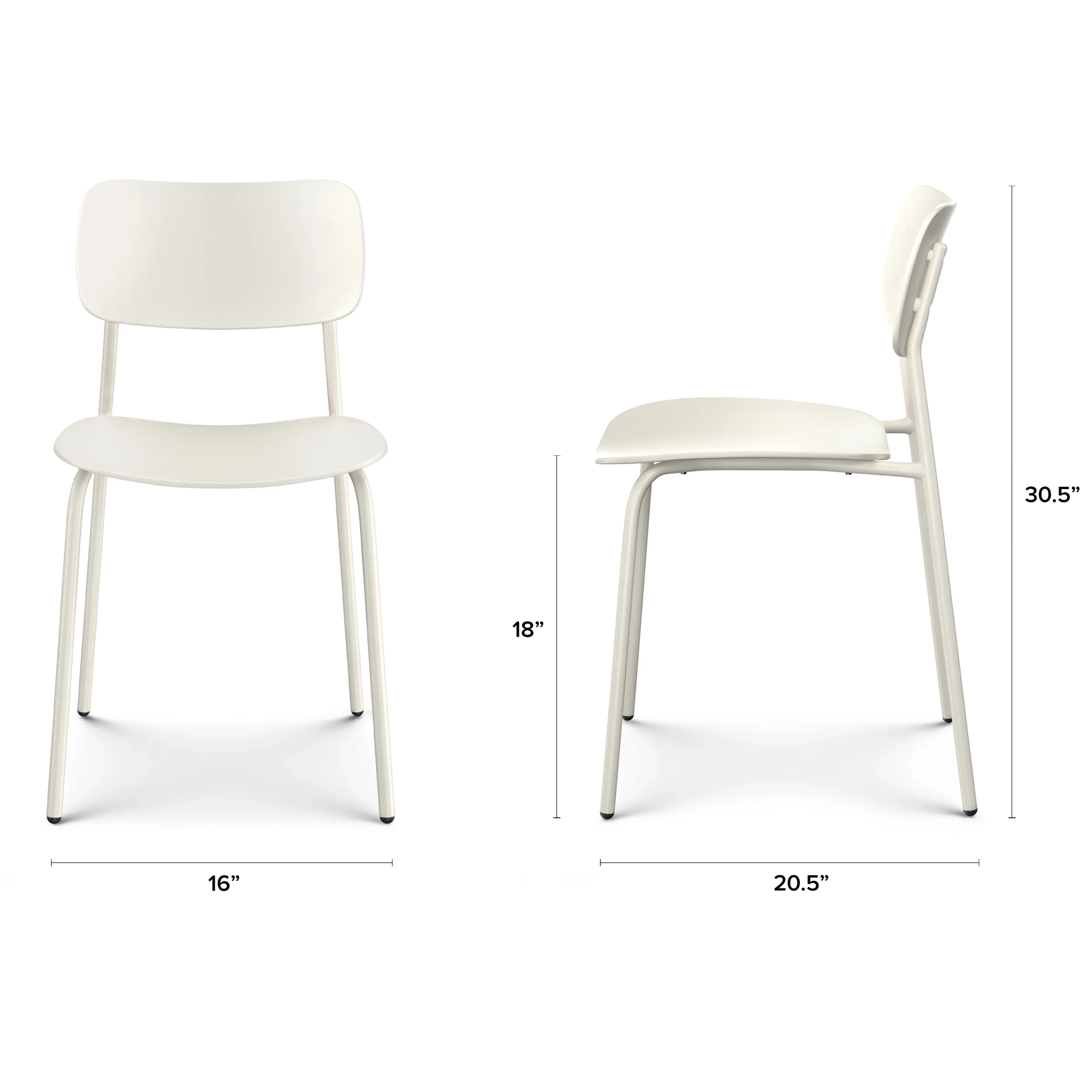 Ari Outdoor Stackable Dining Chair - Taupe - Image 2