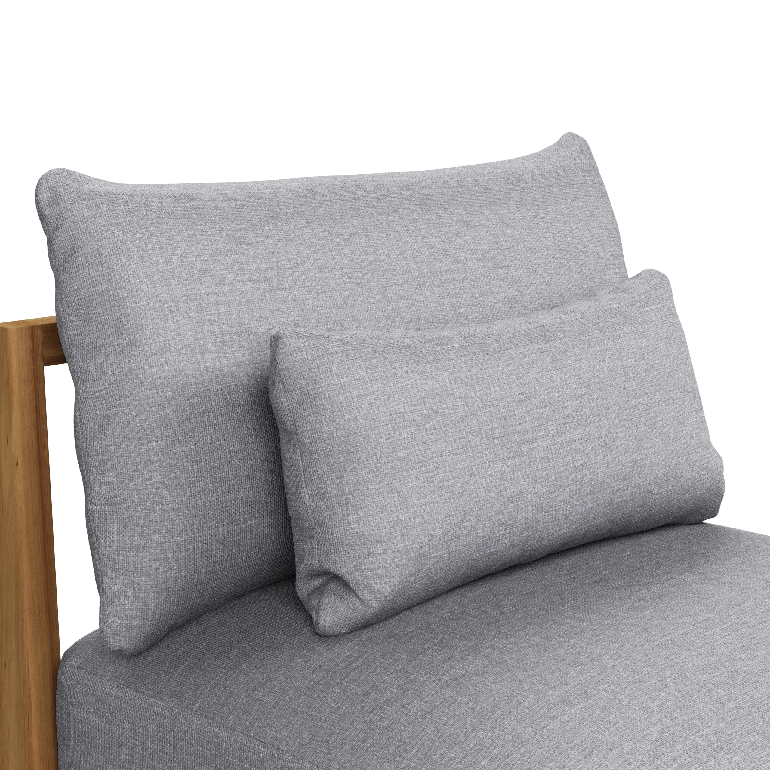 Cove 34.25_ Outdoor Armless Chair Module - Basket Gray - Image 4