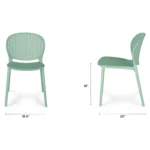 Dot Outdoor Stackable Dining Chair - Malibu Aqua