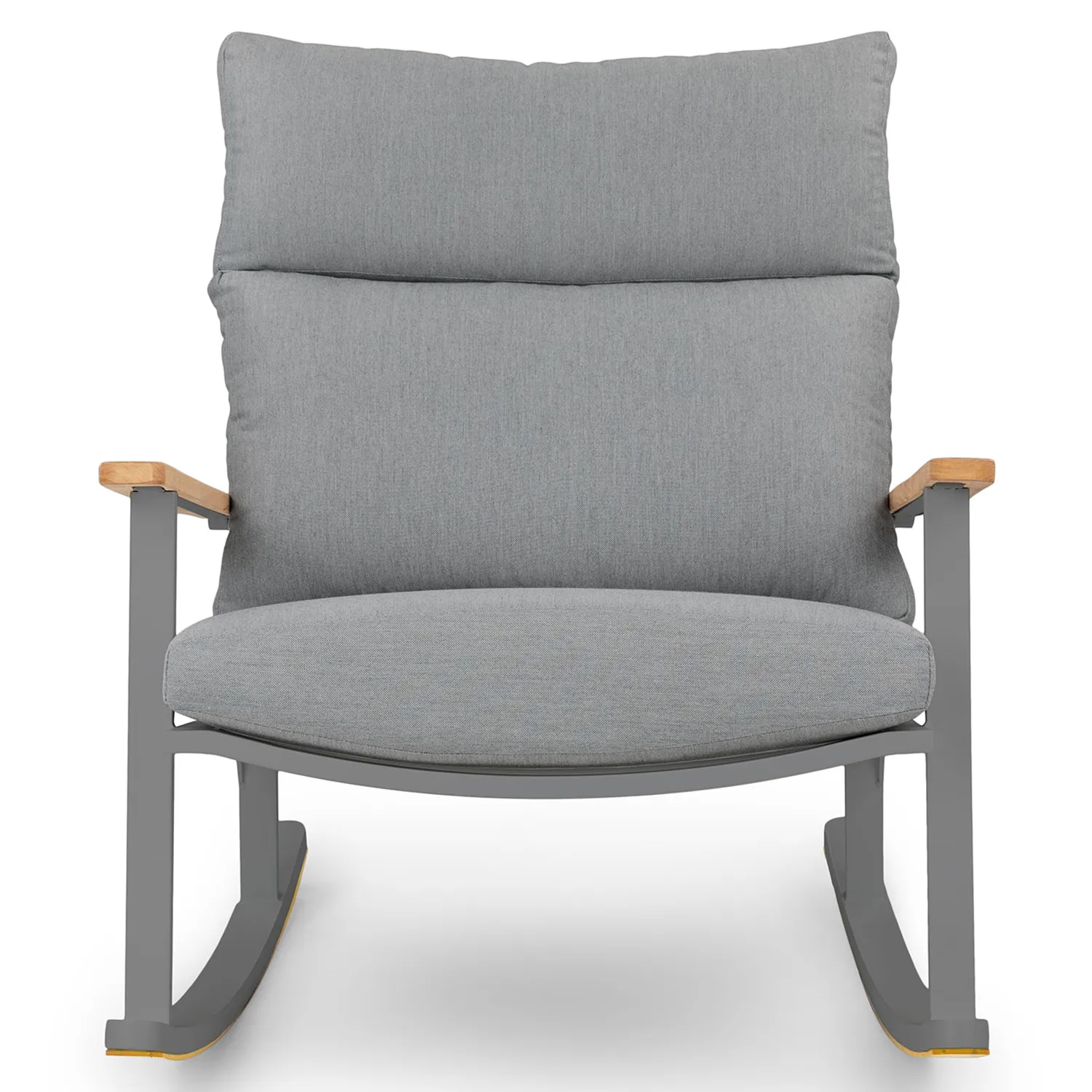 Eleya 31.5_ Outdoor Rocking Chair - Stega Gray - Image 3