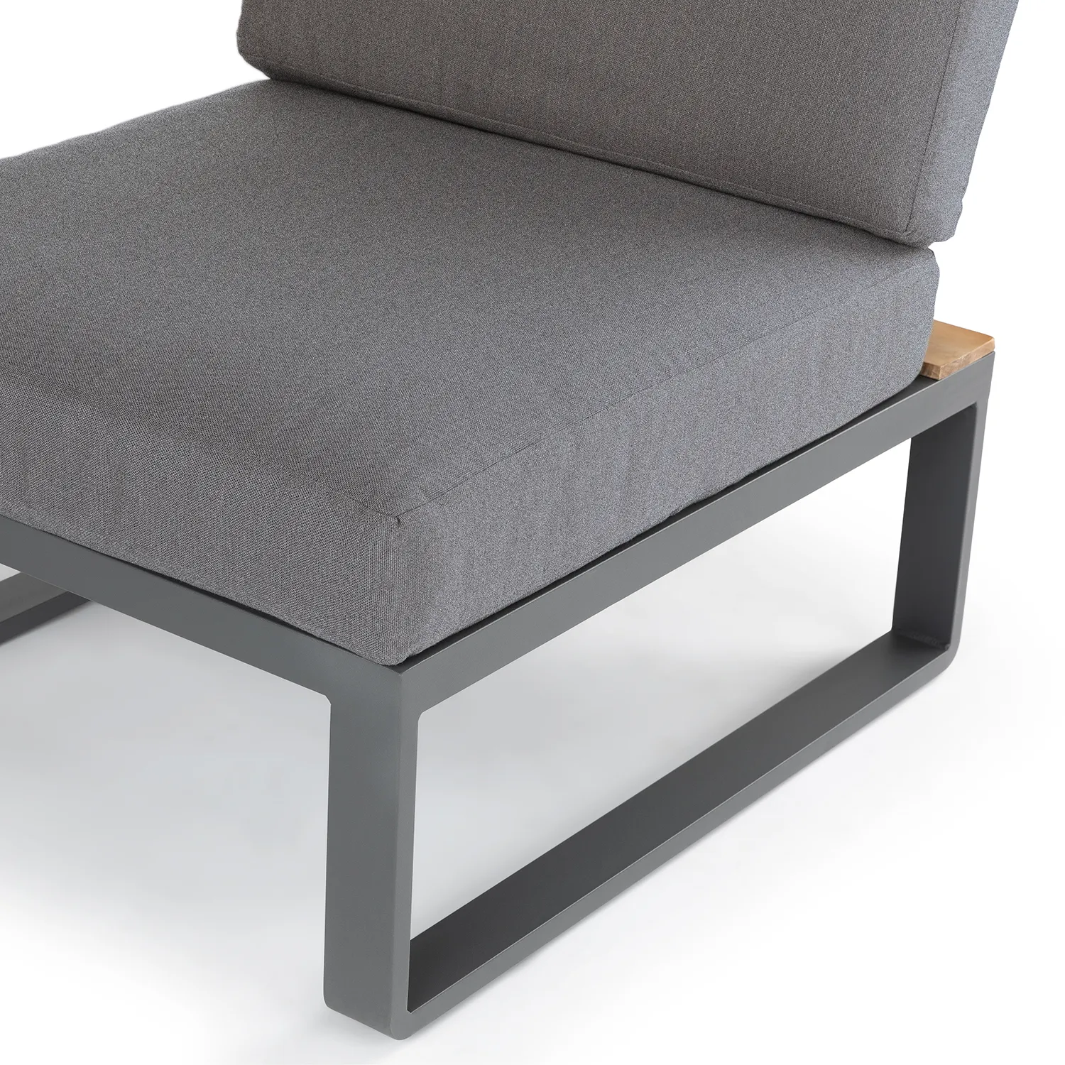 Kezia 28_ Outdoor Armless Chair Module - Whale Gray - Image 5