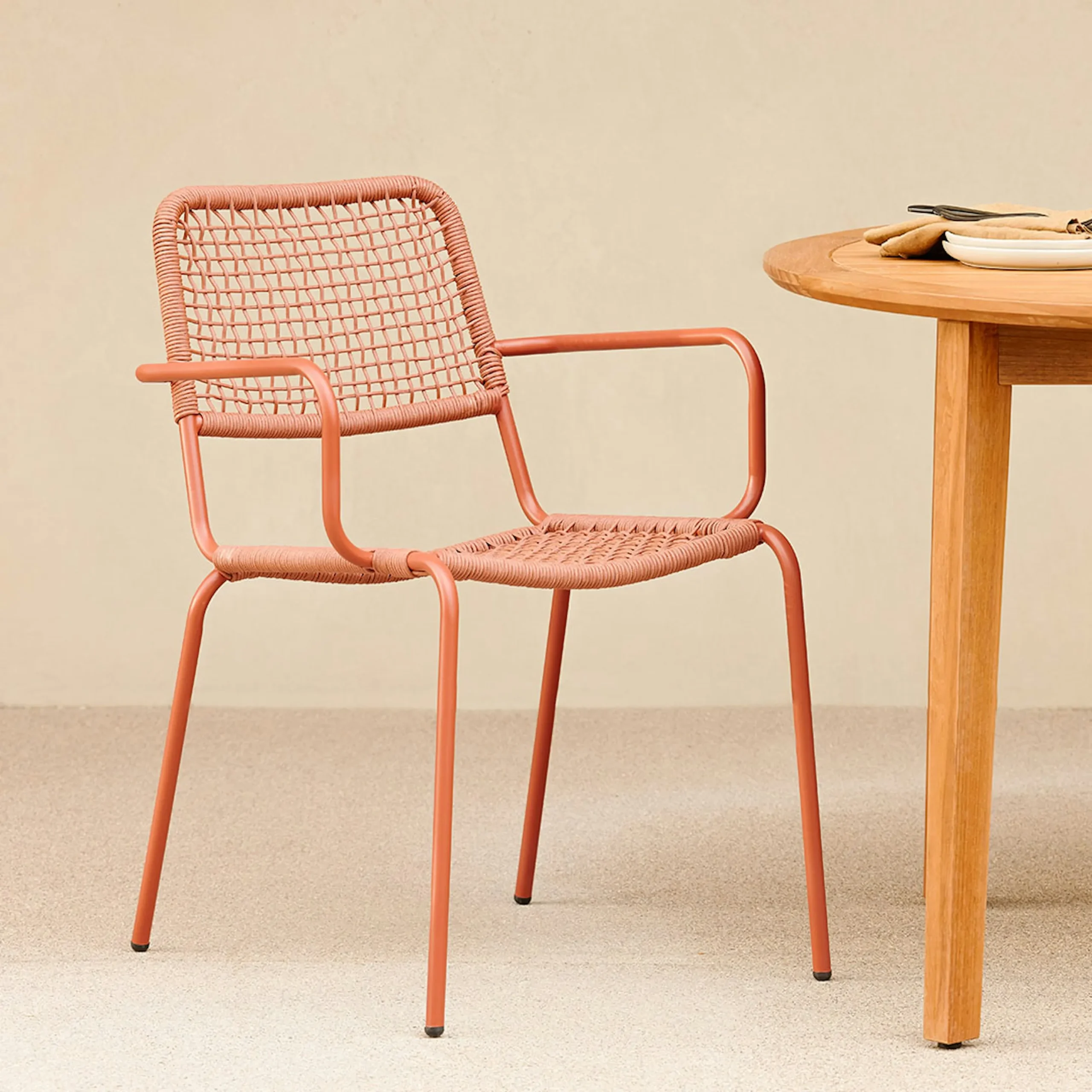 Manna Outdoor Dining Chair - Sonoma Red - Image 9