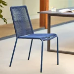 Zina Outdoor Stackable Dining Chair - Indigo Blue