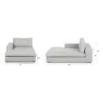 Beta 49_ Left Chaise Module - Welsh Gray