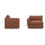 Leigh 46_ Left Arm Module - Napa Rust