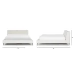 Abisko King Upholstered Bed - Quartz White