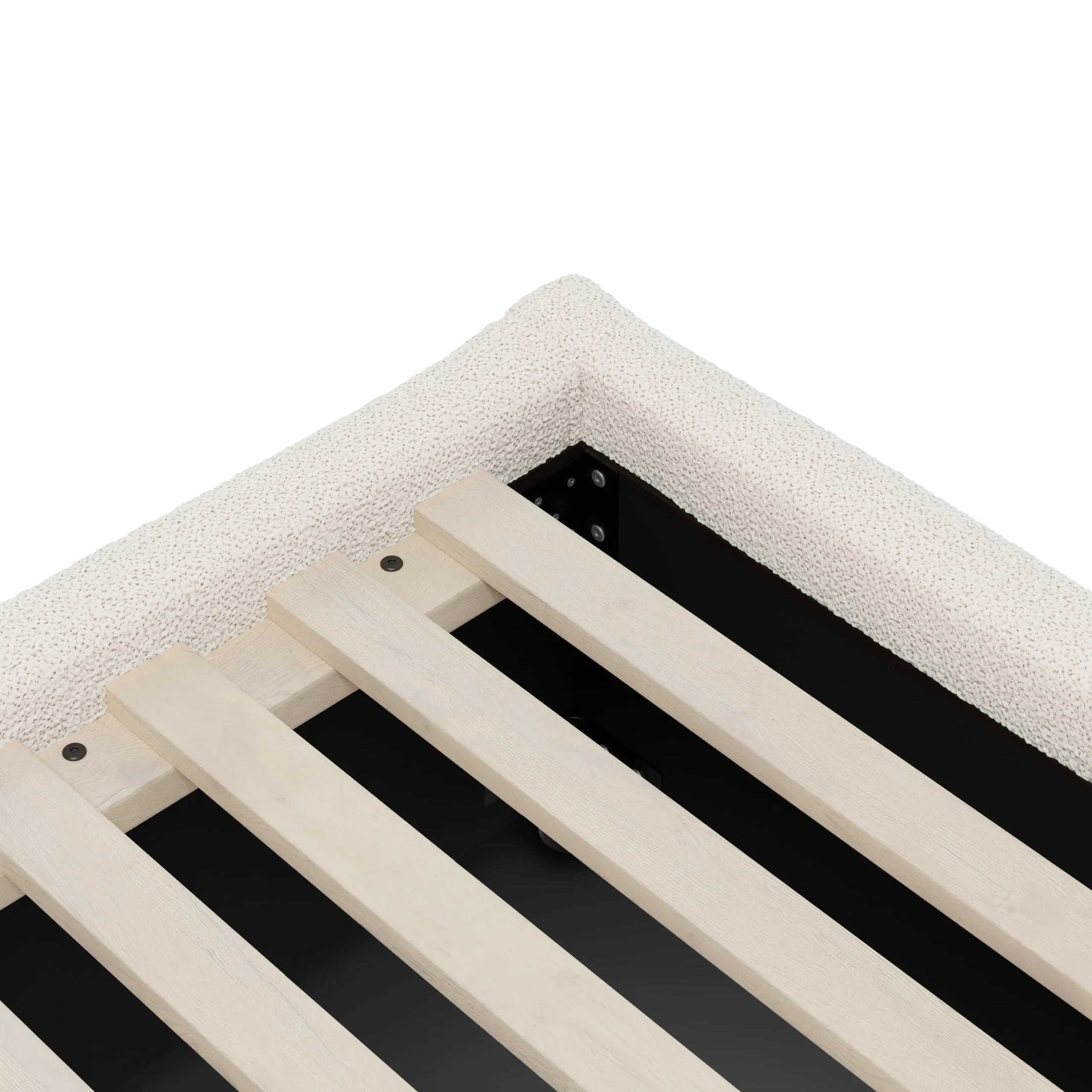 Calabri King Upholstered Bed - Ivory Wool Bouclé - Image 13