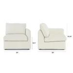 Lenae 36.25_ Right Arm Module - Savoy Ivory