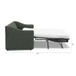 Landry 84.5_ Sofa Bed - Green Wool Bouclé