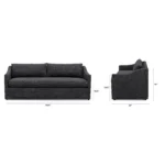 Landry 84.5_ Sofa Bed - Napa Charcoal