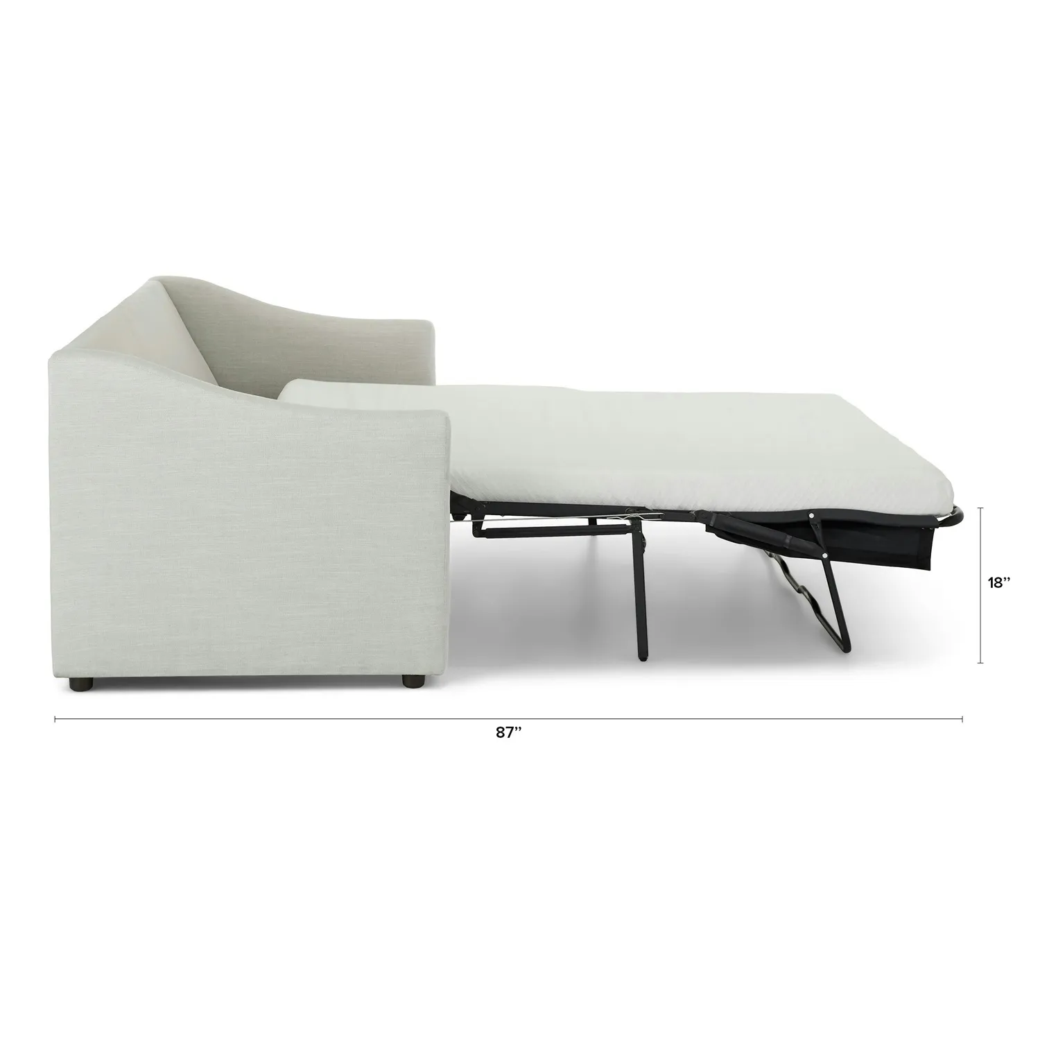 Landry 84.5_ Sofa Bed - Napa Dove - Image 13