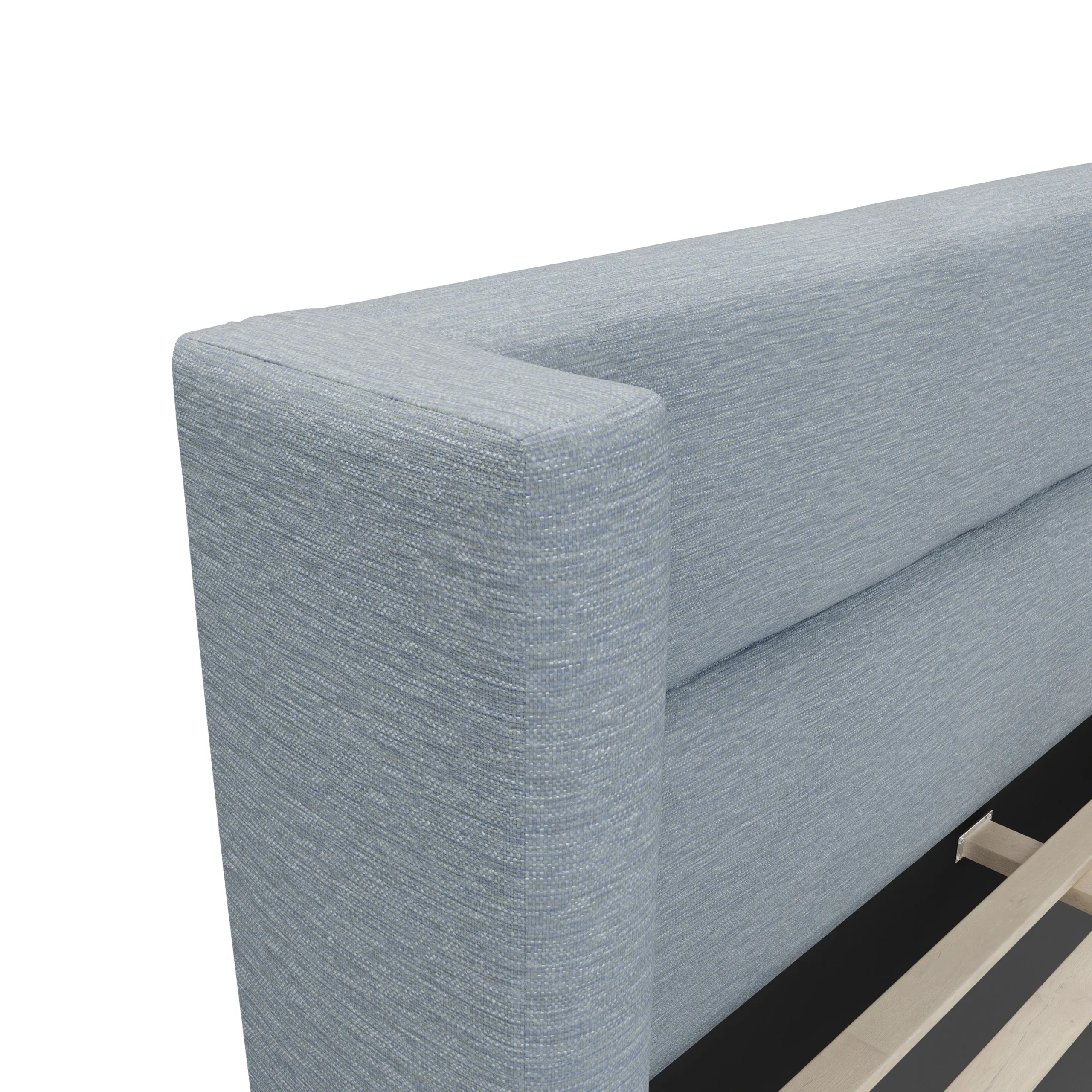 Calabri Queen Upholstered Bed - Silver Light Blue - Image 2