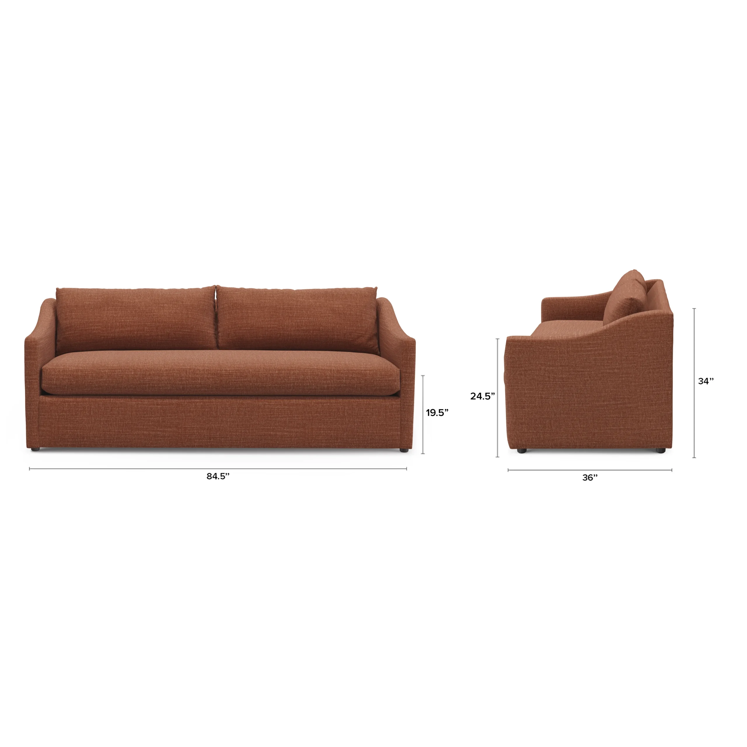 Landry 84.5_ Sofa Bed - Napa Rust - Image 13