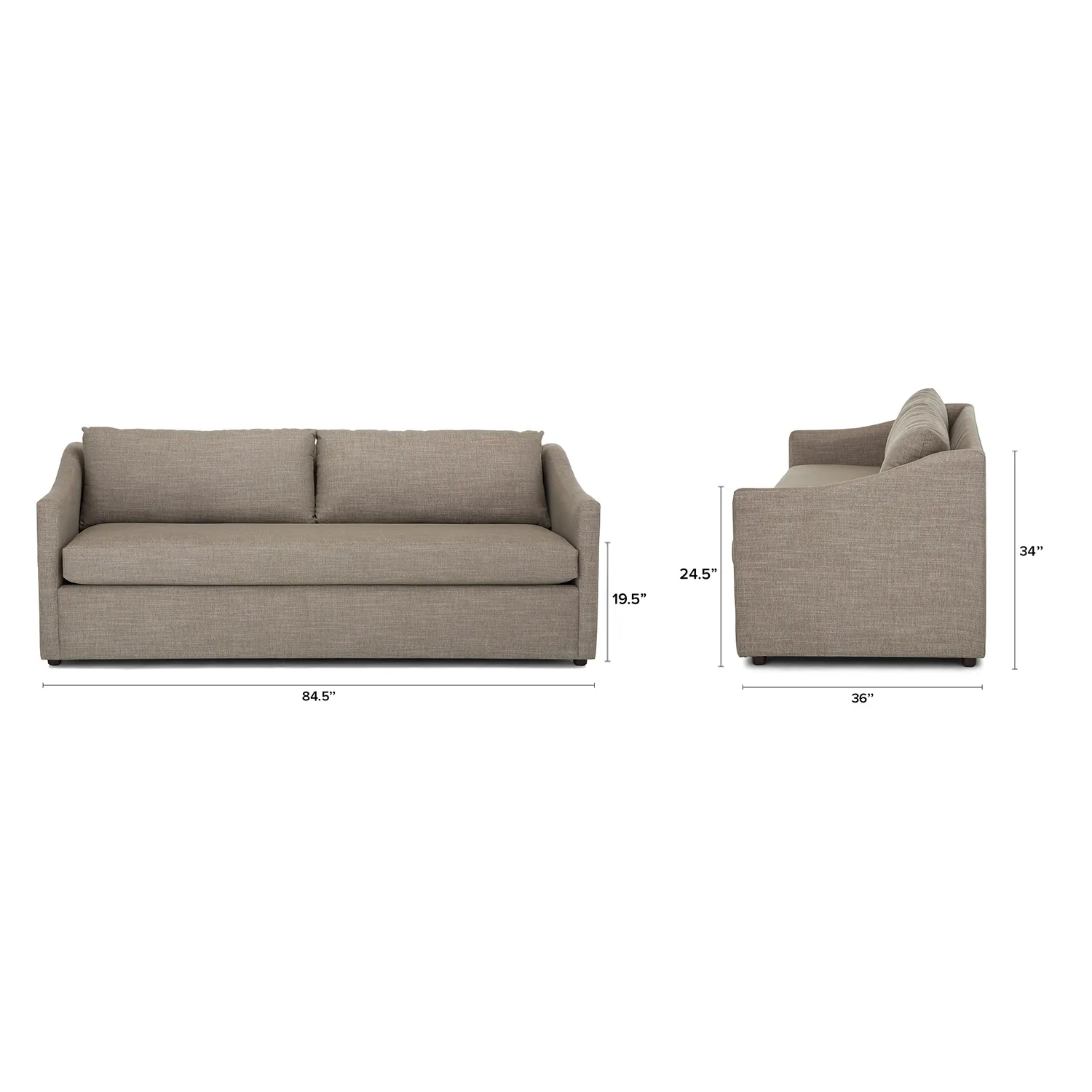 Landry 84.5_ Sofa Bed - Napa Taupe - Image 13
