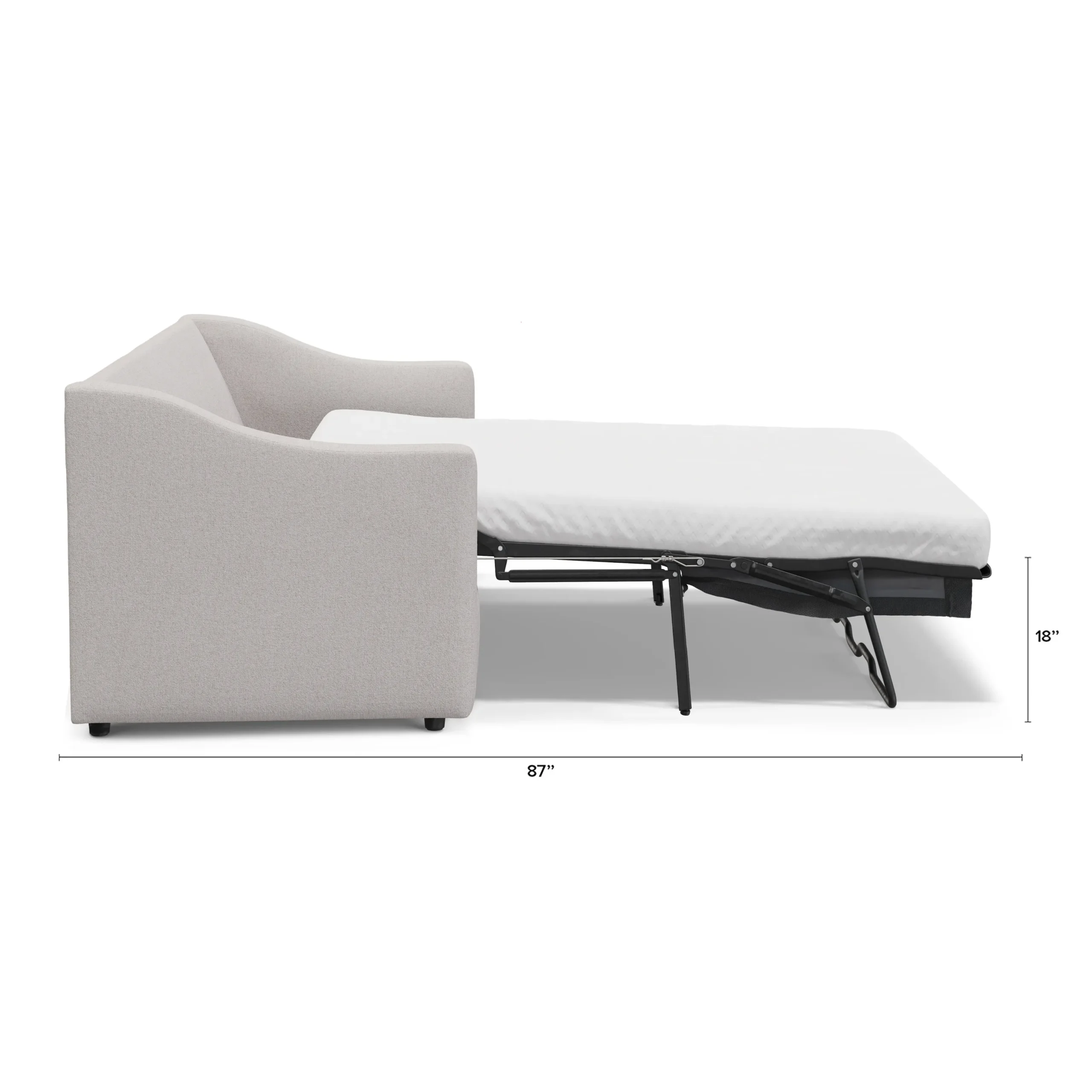 Landry 84.5_ Sofa Bed - Napa White - Image 11