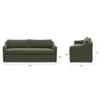 Landry 84.5_ Velvet Sofa Bed - Hale Fir Green