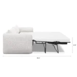 Leigh 86_ Sofa Bed - Silver Ivory