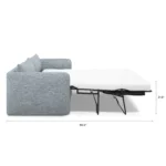Leigh 86_ Sofa Bed - Silver Light Blue