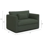 Marina 57_ Sleeper Chair - Green Wool Bouclé