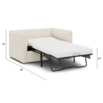 Marina 57_ Sleeper Chair - Ivory Wool Bouclé