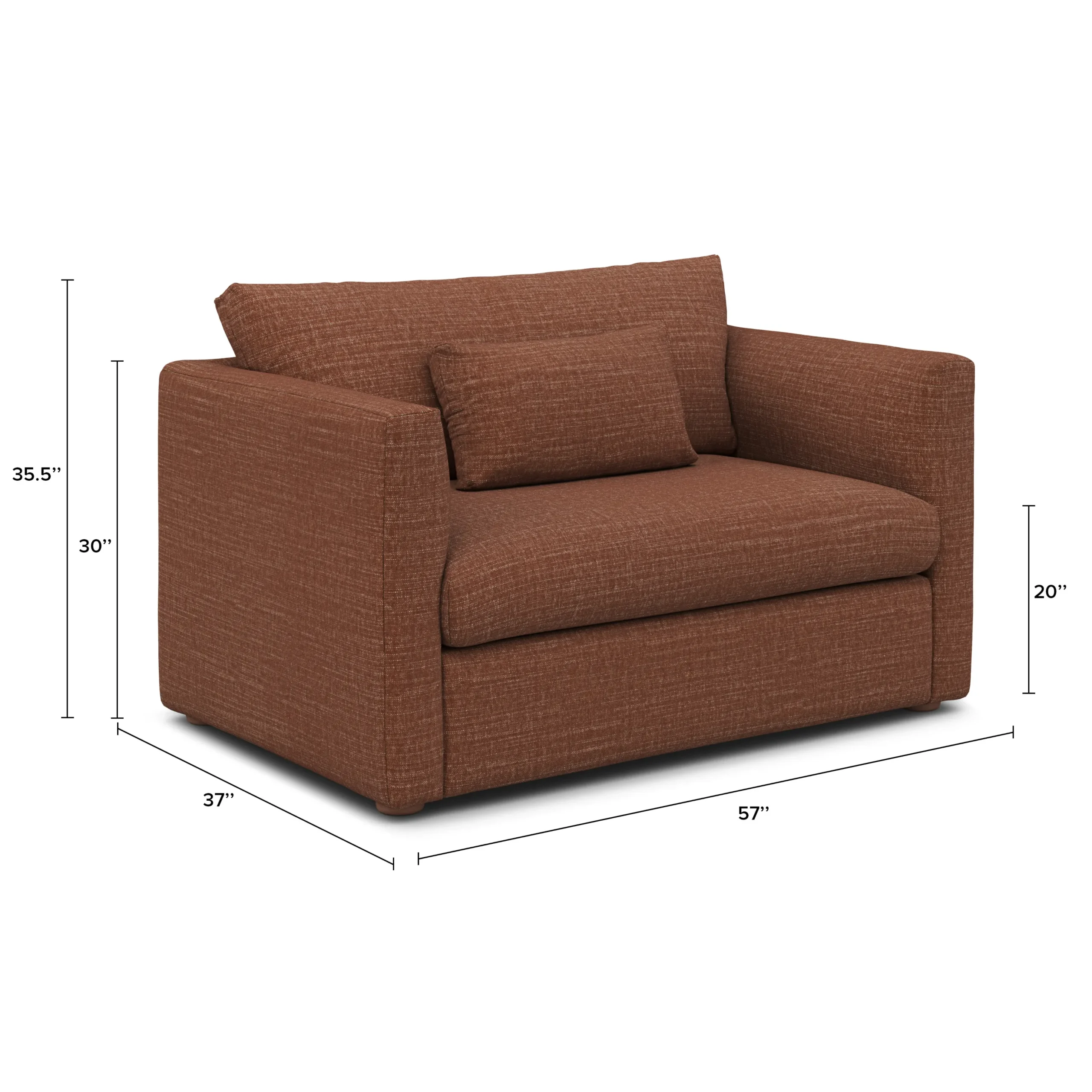 Marina 57_ Sleeper Chair - Napa Rust - Image 6