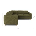 Vati 92_ Corner Sectional -  Natural Oak and Napa Moss