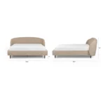 Kayra King Upholstered Bed - Lunaria Sandstone Bouclé