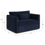 Marina 57_ Velvet Sleeper Chair - Hale Ink