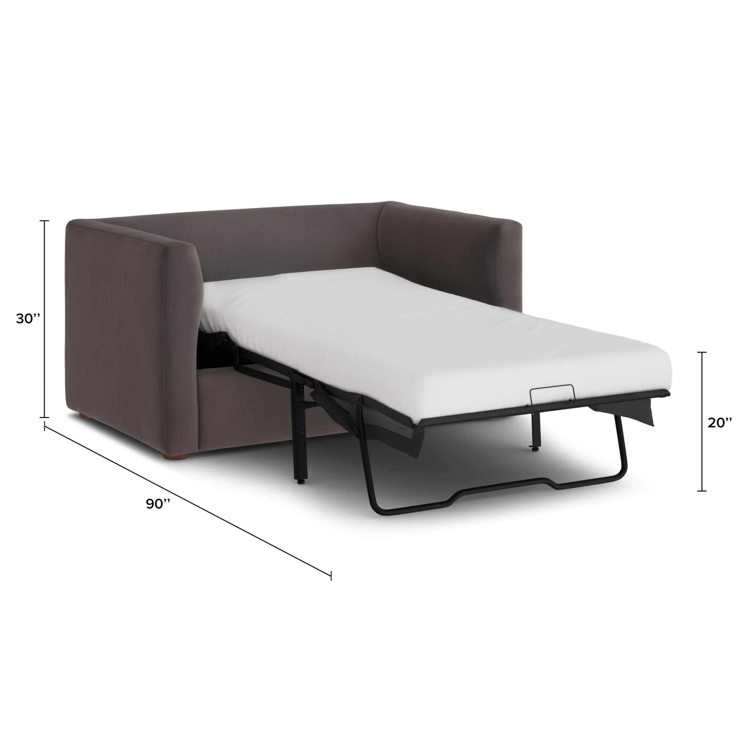 Marina 57_ Velvet Sleeper Chair - Hale Warm Gray - Image 13