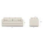 Marina 90_ Sofa Bed - Ivory Wool Bouclé