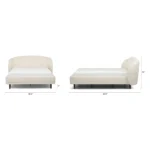 Marina 90_ Sofa Bed - Ivory Wool Bouclé