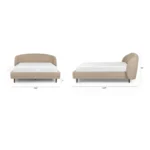 Kayra Queen Upholstered Bed - Lunaria Sandstone Bouclé