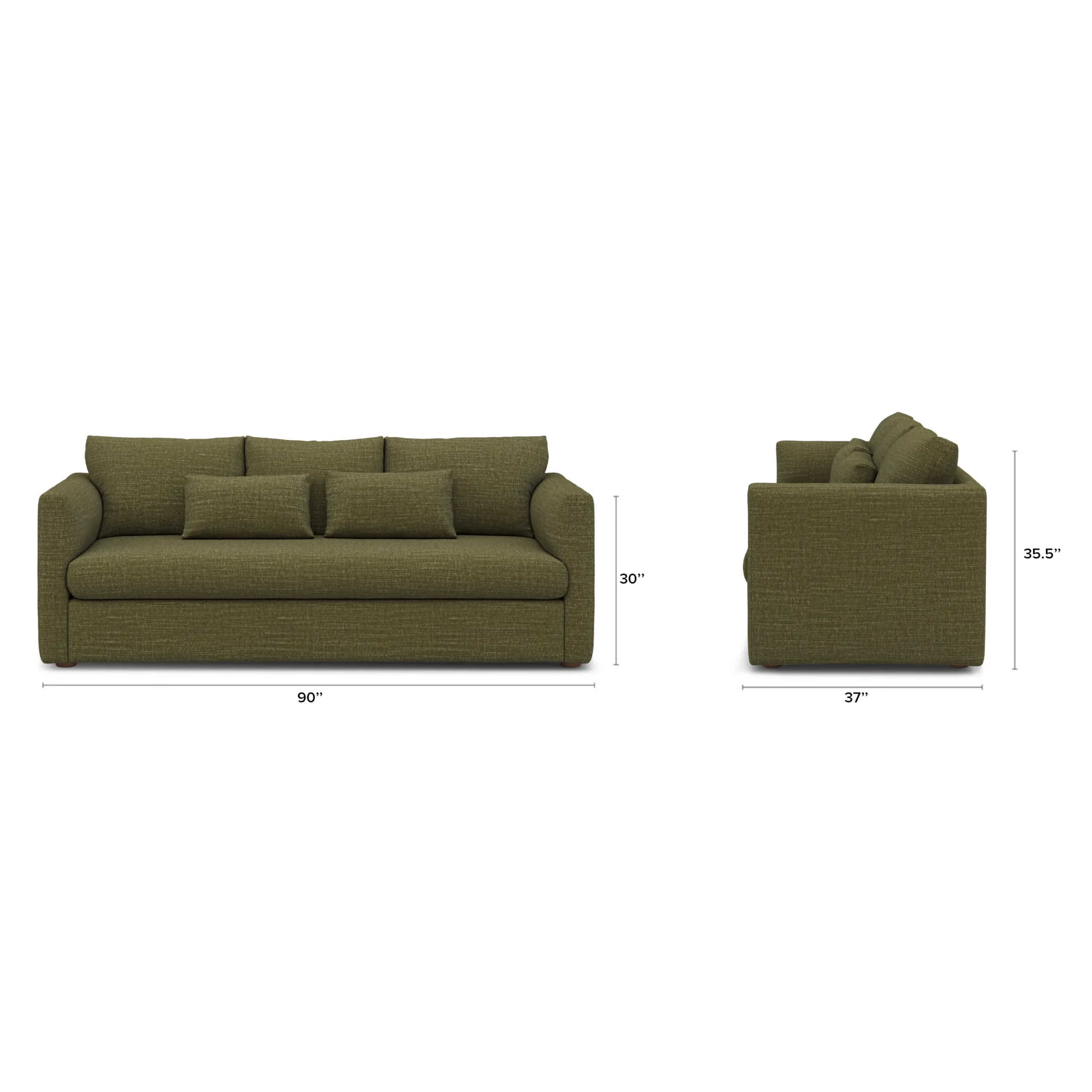 Marina 90_ Sofa Bed - Napa Moss - Image 10