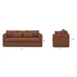 Marina 90_ Sofa Bed - Napa Rust