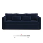 Marina 90_ Velvet Sofa Bed - Hale Ink