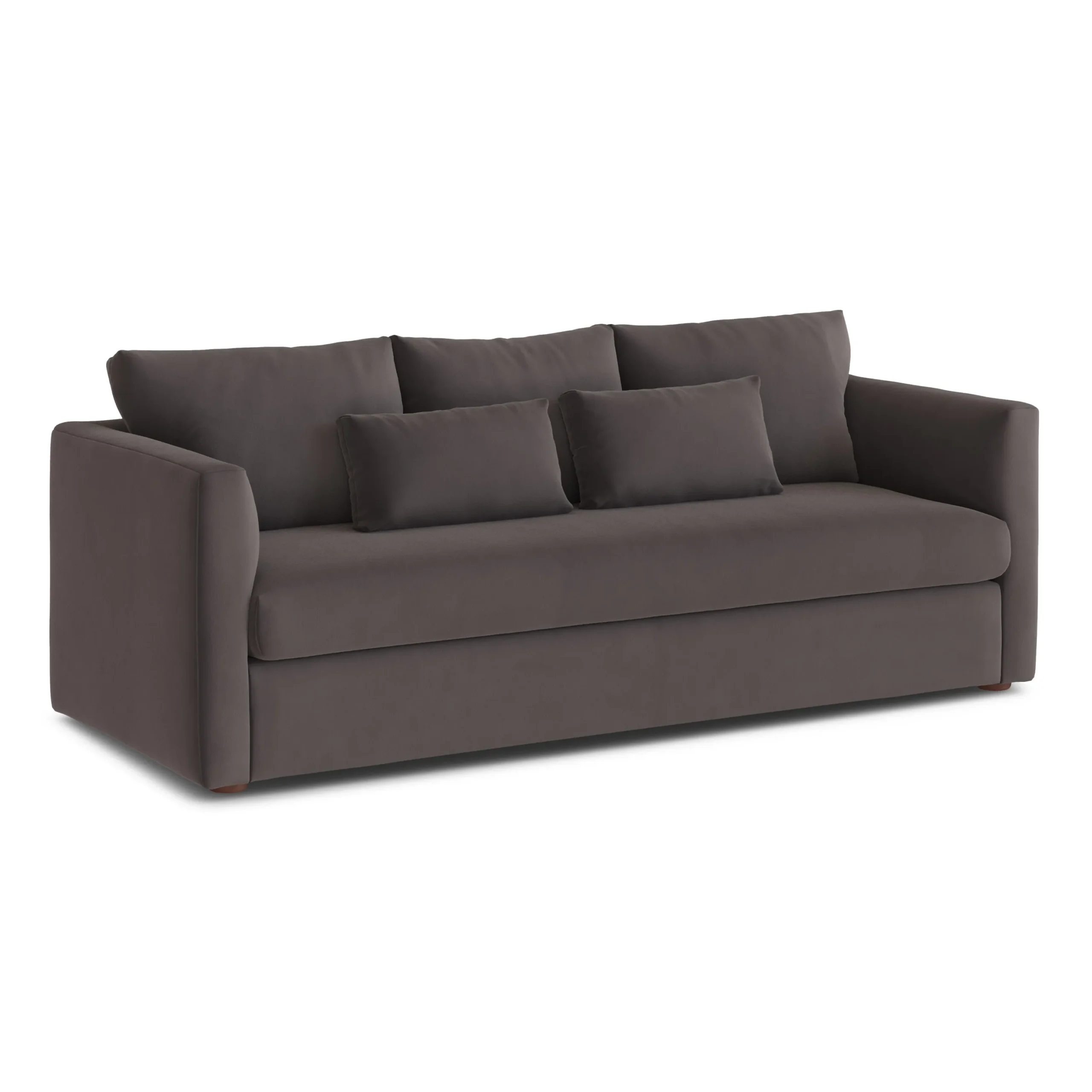 Marina 90_ Velvet Sofa Bed - Hale Warm Gray - Image 7