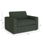 Riley 57.5_ Sleeper Chair - Green Wool Bouclé