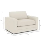 Riley 57.5_ Sleeper Chair - Ivory Wool Bouclé