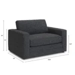 Riley 57.5_ Sleeper Chair - Napa Charcoal