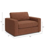 Riley 57.5_ Sleeper Chair - Napa Rust