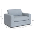 Riley 57.5_ Sleeper Chair - Silver Light Blue