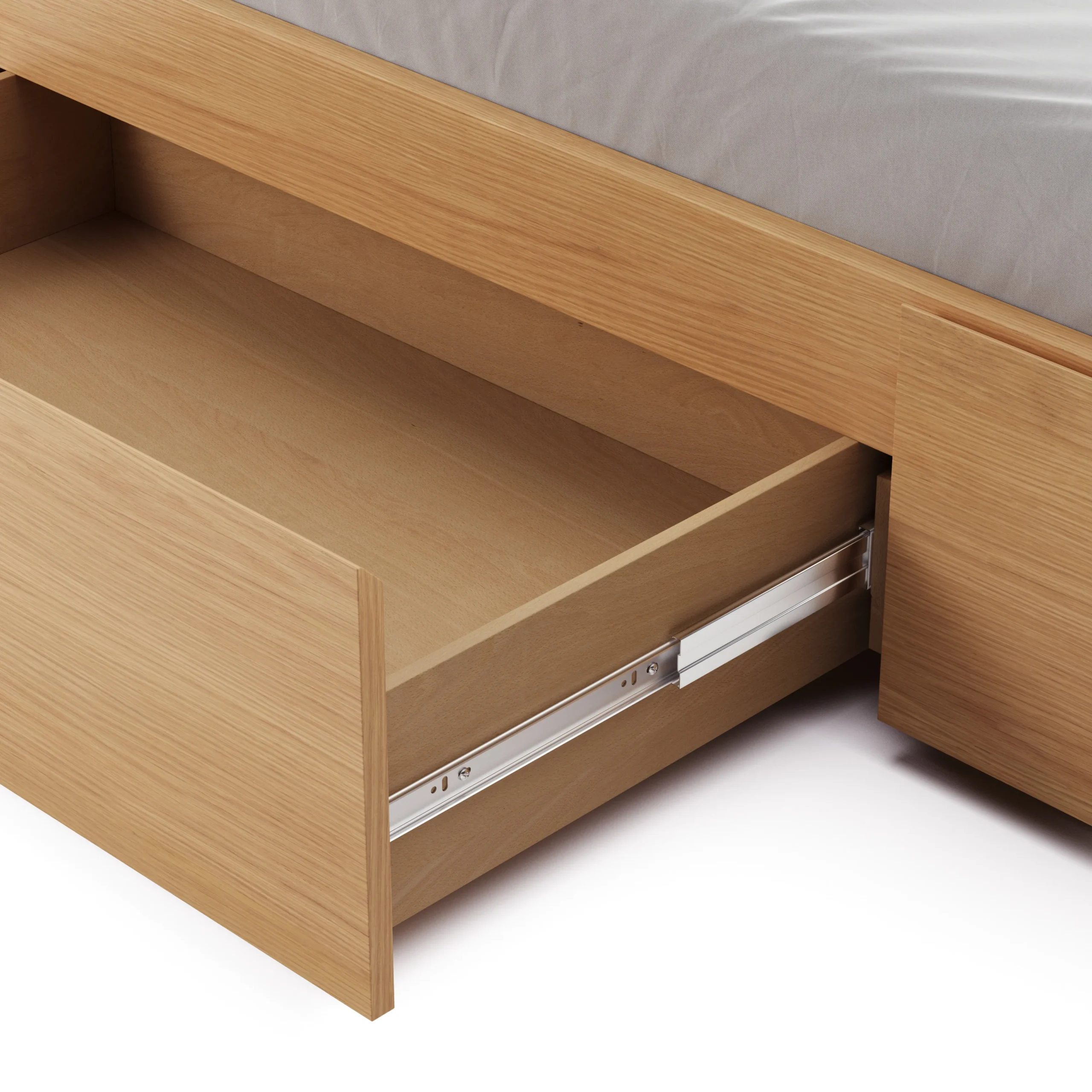 Leif Queen Platform Storage Bed - White Oak - Image 17