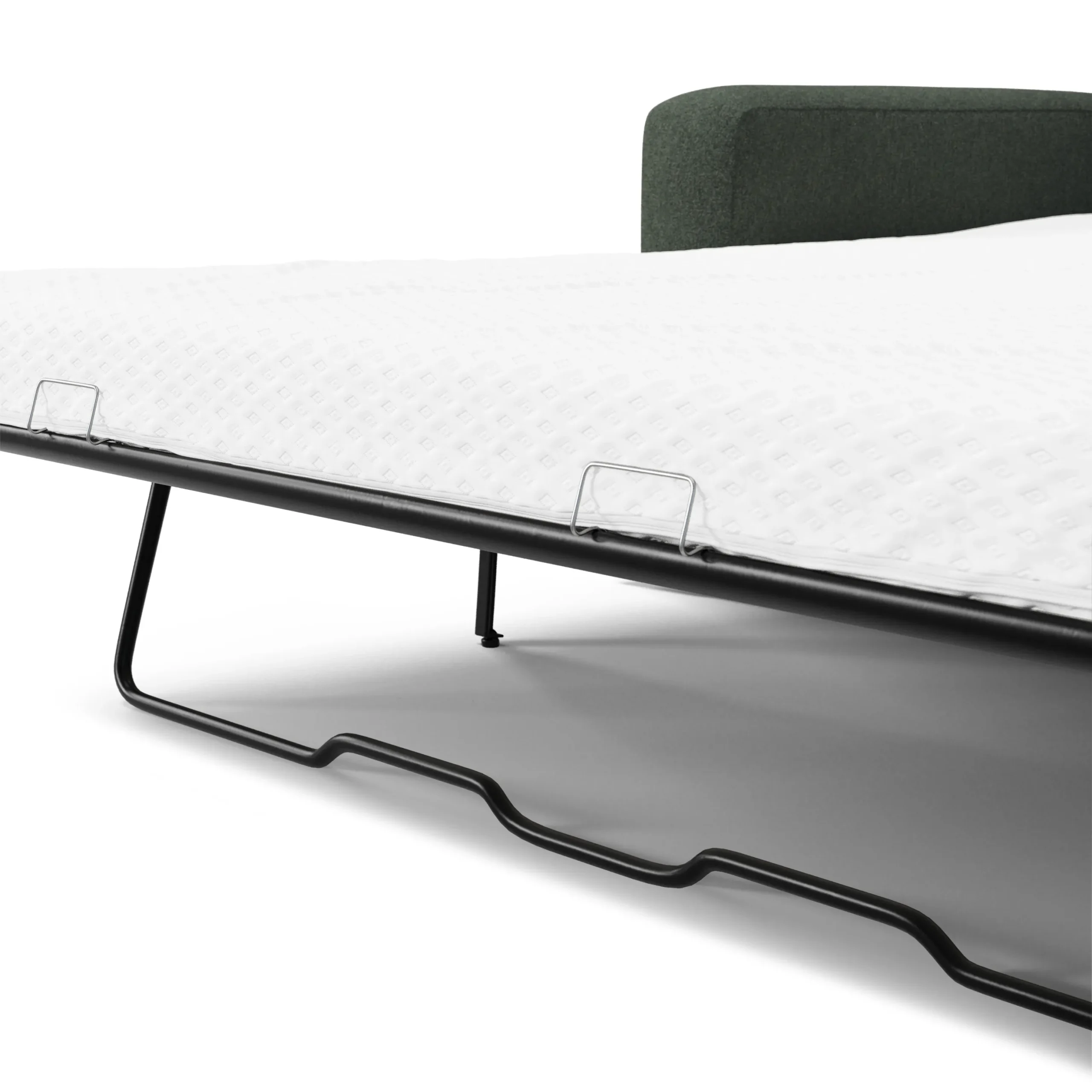 Riley 84_ Sofa Bed - Green Wool Bouclé - Image 13