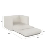 Sven 45.5_ Tufted Sleeper Chair - Biscuit Cream