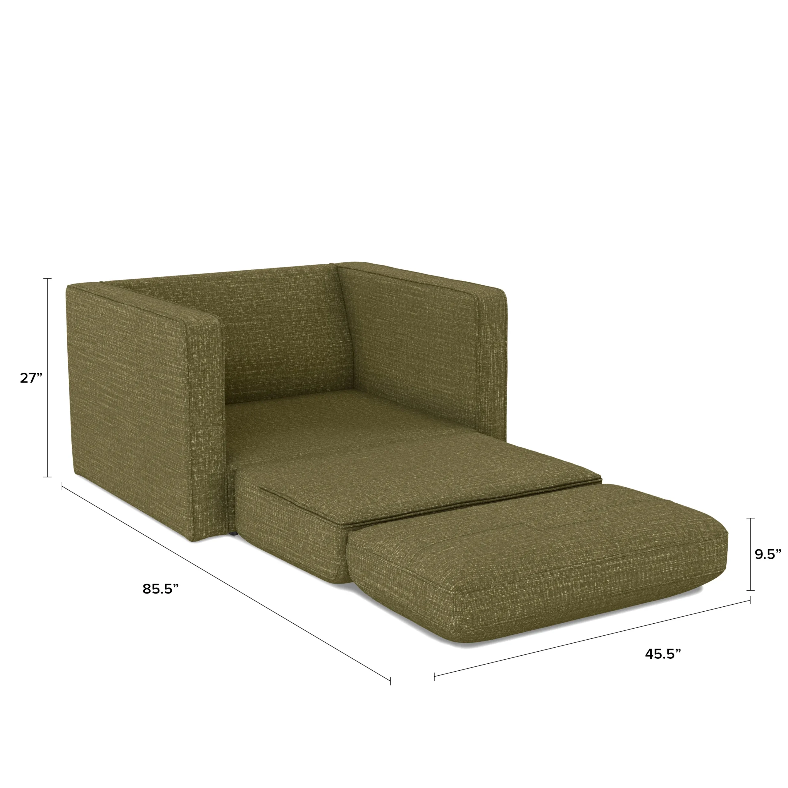 Sven 45.5_ Tufted Sleeper Chair - Napa Moss - Image 4