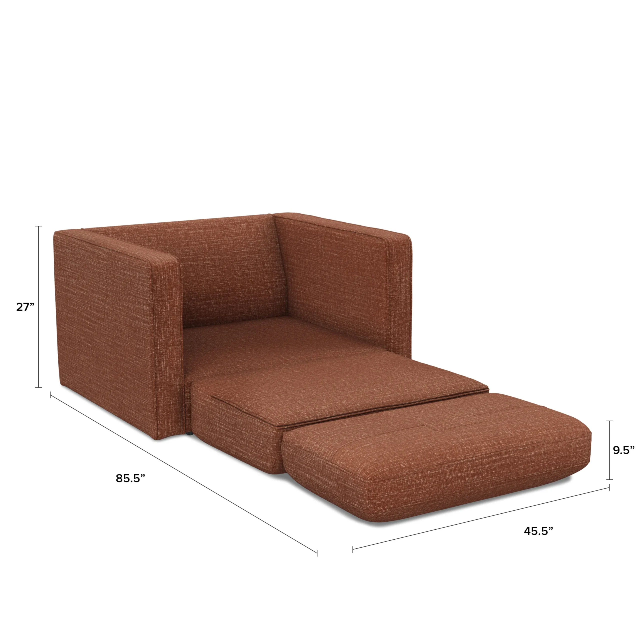 Sven 45.5_ Tufted Sleeper Chair - Napa Rust - Image 4