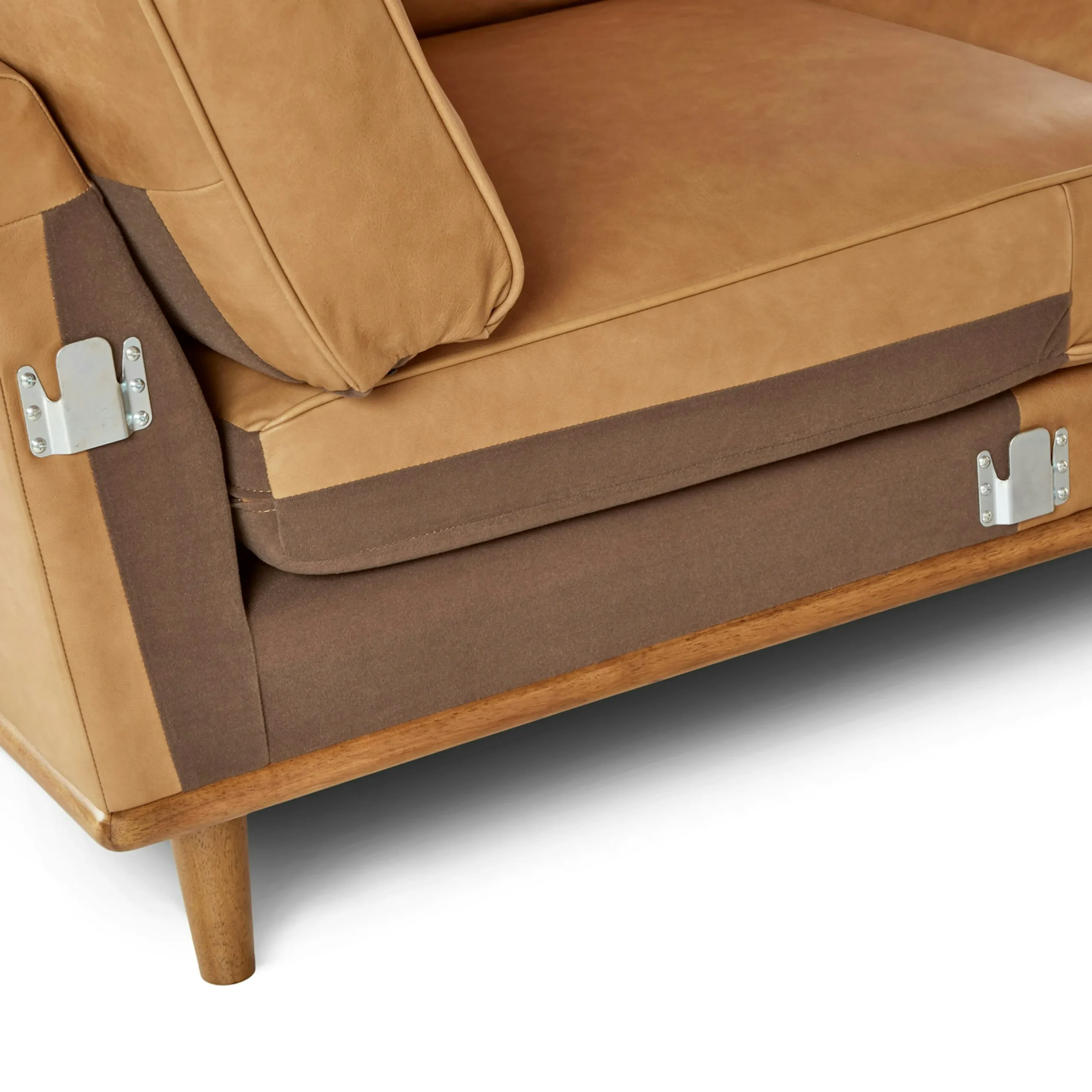 Timber 93_ Leather Corner Sectional - Charme Tan - Image 13