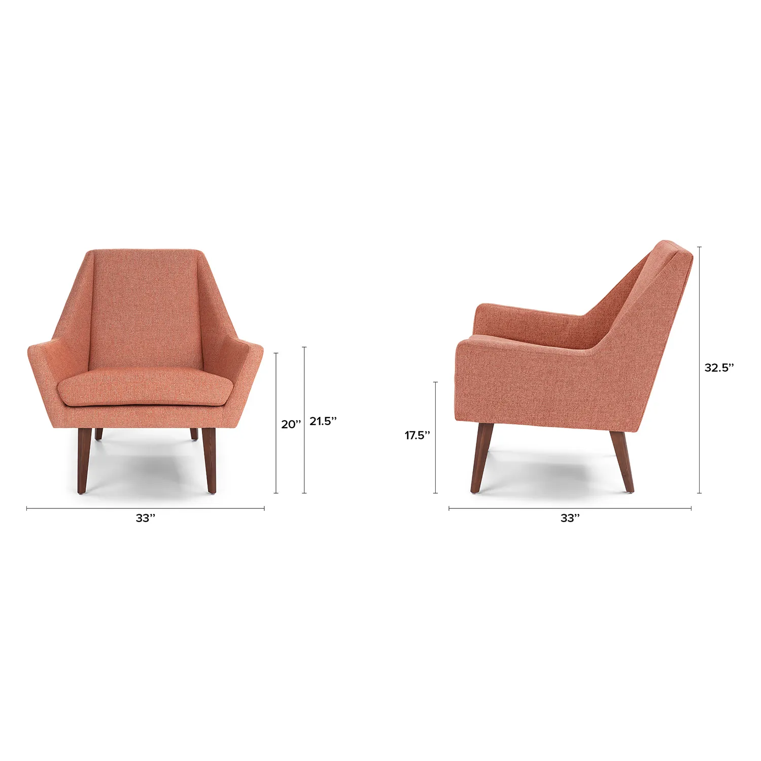 Angle 33_ Lounge Chair - Rosehip Orange - Image 2