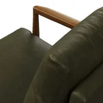 Bavel 26_ Leather Lounge Set - Walnut and Charme Green
